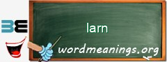 WordMeaning blackboard for larn